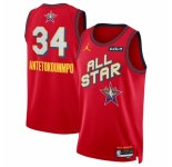 Men 2025 All Star  #34 Giannis Antetokounmpo Red Stitched Basketball Jersey