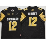 Men's Colorado Buffaloes #12 Travis Hunter Black With XII Patch 2025 F.U.S.E. Stitched Football Jersey