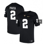 Men's Vanderbilt Commodores #2 Diego Pavia Black Game Football Jersey