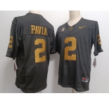 Men's Vanderbilt Commodores #2 Diego Pavia Black Gold FUSE College Football Jersey