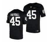 Men's Vanderbilt Commodores #45 Matthew Hayball Black Game Football Jersey