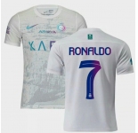 Men's Al Nassr #7 Cristiano Ronaldo White 2023-24 Soccer Jersey
