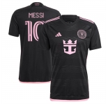 Men's Inter Miami CF #10 Lionel Messi Black 2024-25 Away Soccer Jersey
