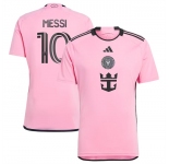 Men's Inter Miami CF #10 Lionel Messi Pink 2024-25 Home Soccer Jersey