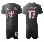 Men's Inter Miami CF #17 Josef Martínez 2025 Black Away Soccer Jersey Suit
