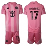 Men's Inter Miami CF #17 Josef Martínez 25-26 Pink Home Soccer Jersey Suit