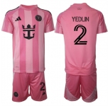 Men's Inter Miami CF #2 DeAndre Yedlin 25-26 Pink Home Soccer Jersey Suit