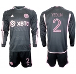 Men's Inter Miami CF #2 Yedlyn 2023-24 Black Away Soccer Jersey Suit