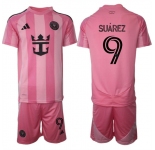 Men's Inter Miami CF #9 Luis Suárez 25-26 Pink Home Soccer Jersey Suit