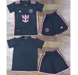 Youth Inter Miami CF Custom Black Soccer Jersey Suit