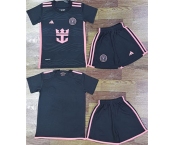 Youth Inter Miami CF Custom Black Soccer Jersey Suit