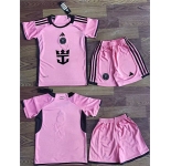 Youth Inter Miami CF Custom Pink Soccer Jersey Suit