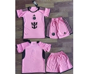 Youth Inter Miami CF Custom Pink Soccer Jersey Suit