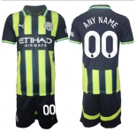 Men's Manchester City Custom 2024-25 Navy Away Soccer Jersey Suit