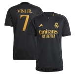 Men's Real Madrid #7 Vini Jr. Black 2023-24 Soccer Jersey