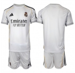Men's Real Madrid Blank 25-26 White Home Soccer Jersey Suit