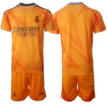Men's Real Madrid Custom 24-25 Orange Away Soccer Jersey Suit