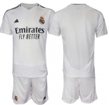 Men's Real Madrid Custom 24-25 White Home Soccer Jersey Suit