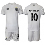 Men's Santos F.C. #10 Neymar Jr 25-26 White Home Soccer Jersey Suit