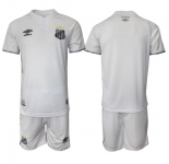 Men's Santos F.C. Blank 25-26 White Home Soccer Jersey Suit