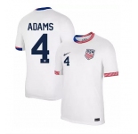 Men's Nike USMNT Tyler Adams Jersey #4 2024 Home Replica Soccer White