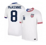 Men's Nike USMNT Weston McKennie Jersey #8 2024 Home Replica Soccer White