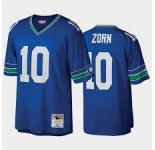 Men's Seattle Seahawks #10 JIM ZORN Blue Throwback Jersey