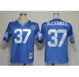 Seattle Seahawks #37 Shaun Alexander Blue Throwback Jersey