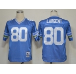Seattle Seahawks #80 Steve Largent Blue Throwback Jersey