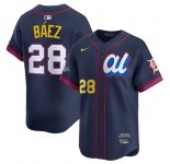 Men's American League #28 Javier Báez Navy 2025 All-Star Edition Limited Stitched Baseball Jersey