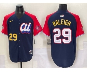 Men's American League #29 Cal Raleigh Navy Red Alternate 2025 All-Star Edition Limited Stitched Baseball Jersey