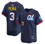 Men's American League #3 Jeremy Pena Navy 2025 All-Star Edition Limited Stitched Baseball Jersey