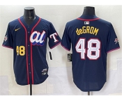 Men's American League #48 Jacob deGrom Navy 2025 All-Star Edition Limited Stitched Baseball Jersey