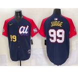 Men's American League #99 Aaron Judge Navy Red Alternate 2025 All-Star Edition Limited Stitched Baseball Jersey