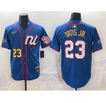 Men's National League #23 Fernando Tatis Jr. Blue 2025 All-Star Edition Limited Stitched Baseball Jersey