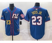Men's National League #23 Fernando Tatis Jr. Blue 2025 All-Star Edition Limited Stitched Baseball Jersey