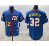 Men's National League #32 Jacob Misiorowski Blue 2025 All-Star Edition Limited Stitched Baseball Jersey