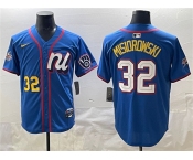Men's National League #32 Jacob Misiorowski Blue 2025 All-Star Edition Limited Stitched Baseball Jersey