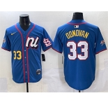 Men's National League #33 Brendan Donovan Blue 2025 All-Star Edition Limited Stitched Baseball Jersey