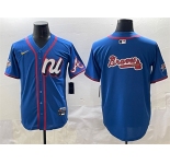 Men's National League Atlanta Braves Team Big Logo Blue 2025 All-Star Edition Limited Stitched Baseball Jersey