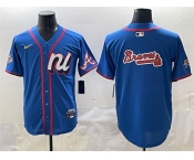 Men's National League Atlanta Braves Team Big Logo Blue 2025 All-Star Edition Limited Stitched Baseball Jersey