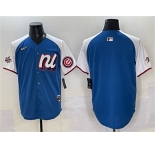 Men's National League Chicago Cubs Blank Blue Alternate 2025 All-Star Edition Limited Stitched Baseball Jersey