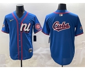 Men's National League Chicago Cubs Team Big Logo Blue 2025 All-Star Edition Limited Stitched Baseball Jersey