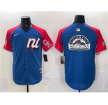 Men's National League Colorado Rockies Team Big Logo Blue Red Alternate 2025 All-Star Edition Limited Stitched Baseball