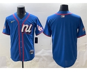 Men's National League Los Angeles Dodgers Blank Blue 2025 All-Star Edition Limited Stitched Baseball Jersey