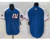 Men's National League Milwaukee Brewers Blank Blue Alternate 2025 All-Star Edition Limited Stitched Baseball Jersey