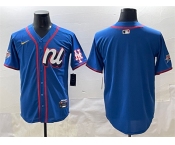 Men's National League New York Mets Blank Blue 2025 All-Star Edition Limited Stitched Baseball Jersey