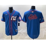 Men's National League New York Mets Team Big Logo Blue 2025 All-Star Edition Limited Stitched Baseball Jersey