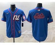Men's National League New York Mets Team Big Logo Blue 2025 All-Star Edition Limited Stitched Baseball Jersey