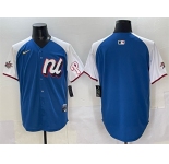 Men's National League Philadelphia Phillies Blank Blue Alternate 2025 All-Star Edition Limited Stitched Baseball Jersey